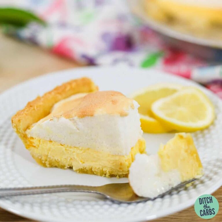 Easy Zingy Keto Lemon Meringue Pie (Sugar-Free Pie)