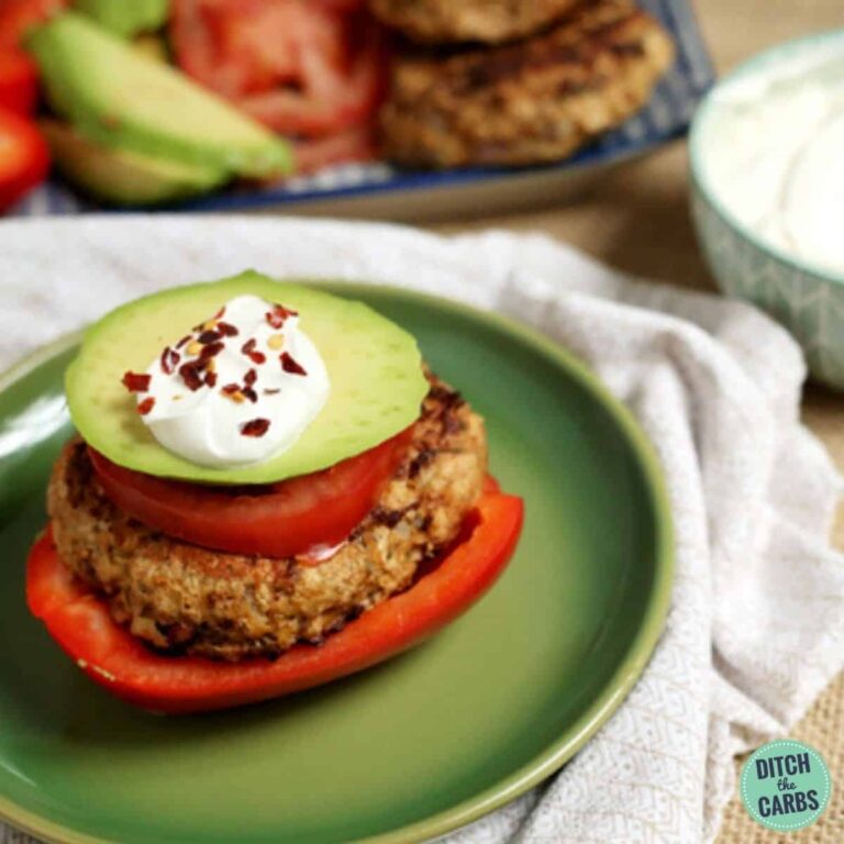 Low-Carb Mexican Chicken Burgers (Without Bun)