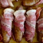 sausages wrapped in bacon | ditchthecarbs.com