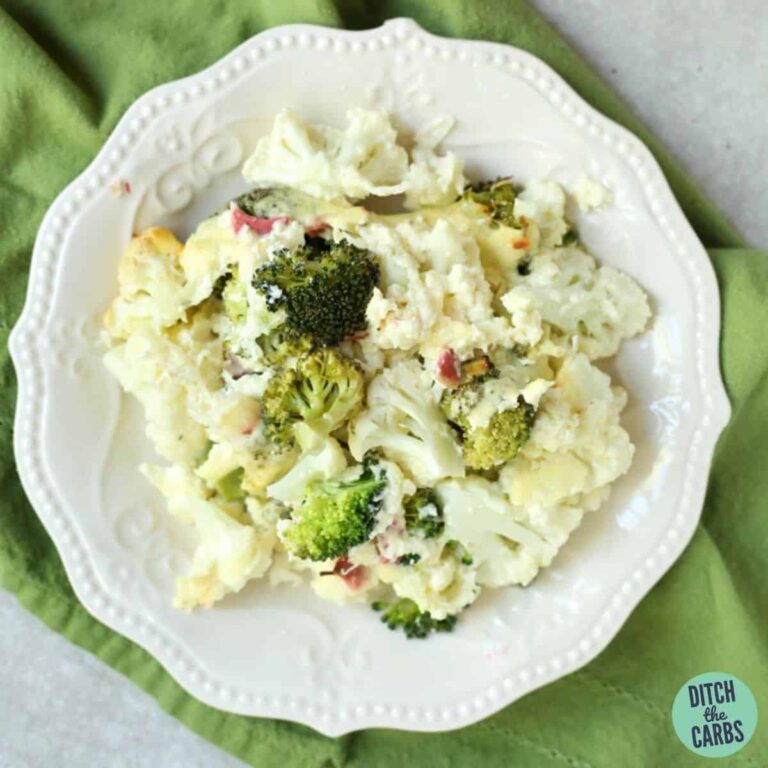 Baked Broccoli and Cauliflower (Low Carb Friendly)