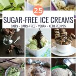 collage of 25 Sugar Free Ice Creams