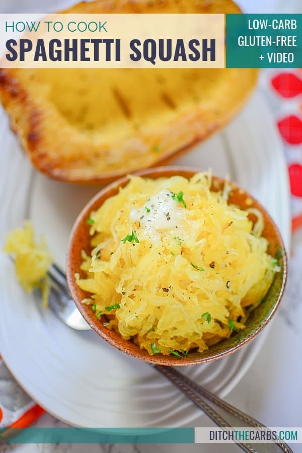 How To Cook Spaghetti Squash (Oven, Microwave, Slow-Cooker) - Thinlicious