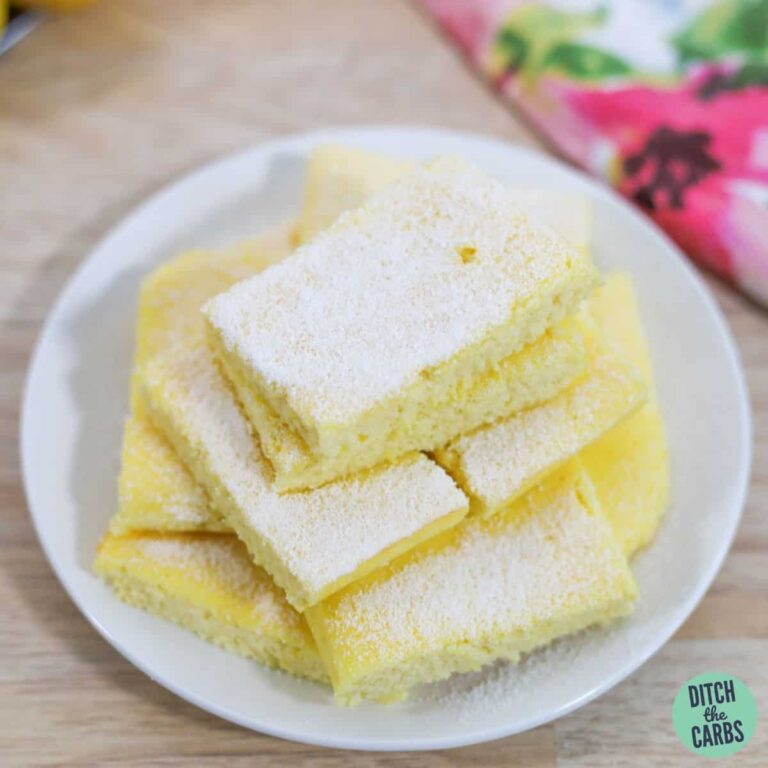 Easy Keto Lemon Bars Recipe (Keto Lemon Cake)