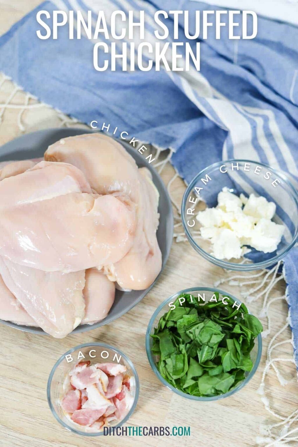 🐓 Quick Spinach Stuffed Chicken Recipe (Keto Friendly) Thinlicious