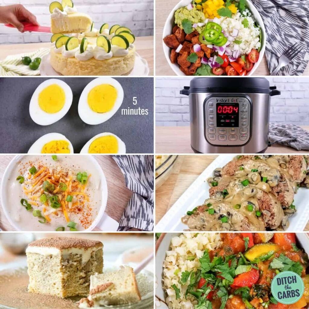 collage of 21 Best Low-Carb Keto Instant Pot recipes