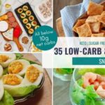 best low-carb snacks collage - showing recipes that require preparation
