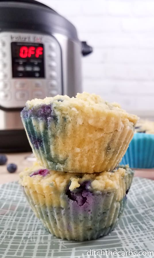 Quick Instant Pot Blueberry Muffins (Dairy Free) Thinlicious