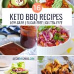 collage of the best low-carb healthy bbq recipes