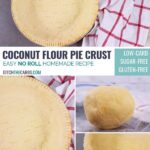 Collage of pie crust images and how to make and roll