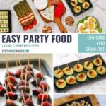 A bunch of different types of finger food on a table food and party food