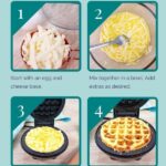 Step-by-step photos of how to make keto chaffles