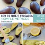 how to freeze avocados collage