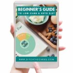 hand holding a Beginner's Guide To Low-Carb And Keto mockup