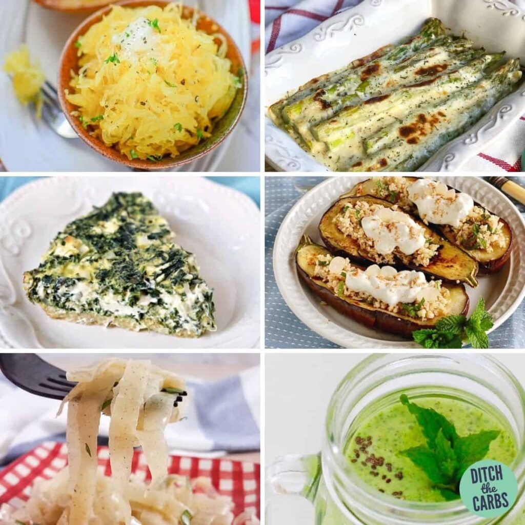 collage of vegetarian meal options