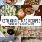 collage of keto Christmas recipes