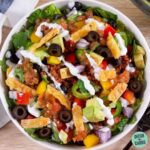 A bowl of healthy low-carb taco salads