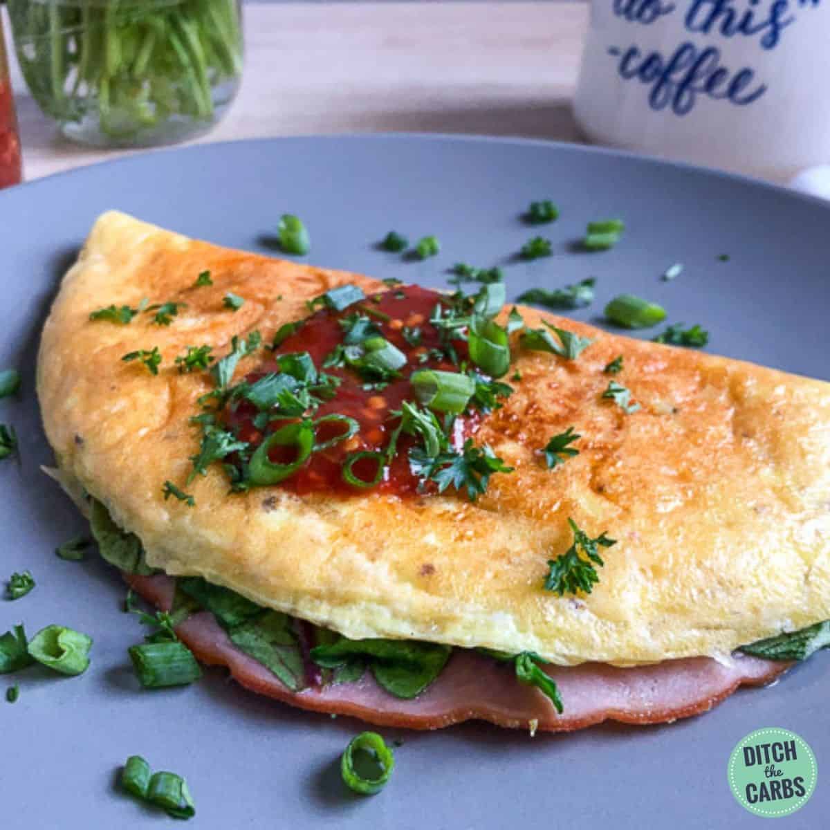 🍳CRAZY Easy Keto Reverse Omelette (Crispy Cheese Crust) Thinlicious