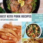 photo collage of the best keto pork recipes
