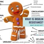 infographic showing what is insulin resistance and a gingerbread man