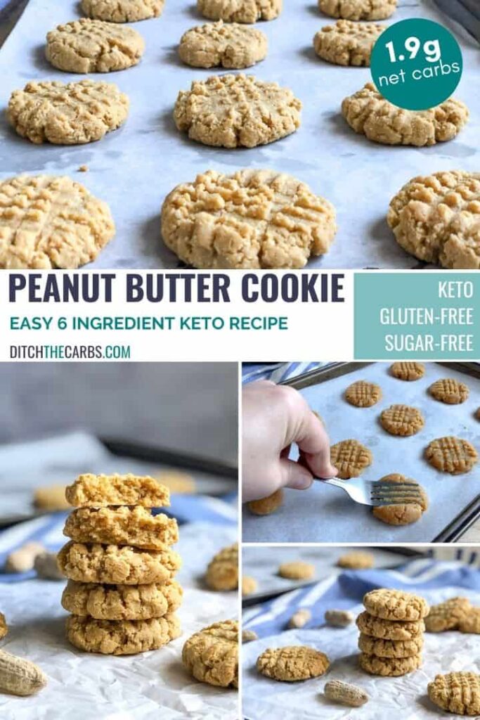 collage of peanut butter cookie photos