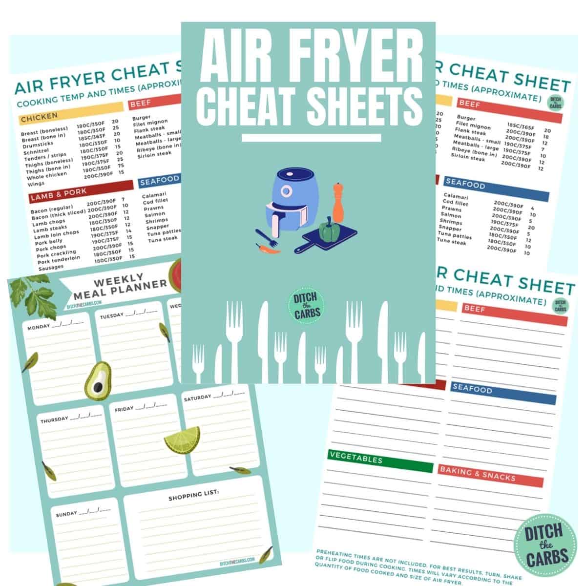 Printable Air Fryer Cheat Sheet