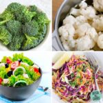 collage of easy keto side dishes
