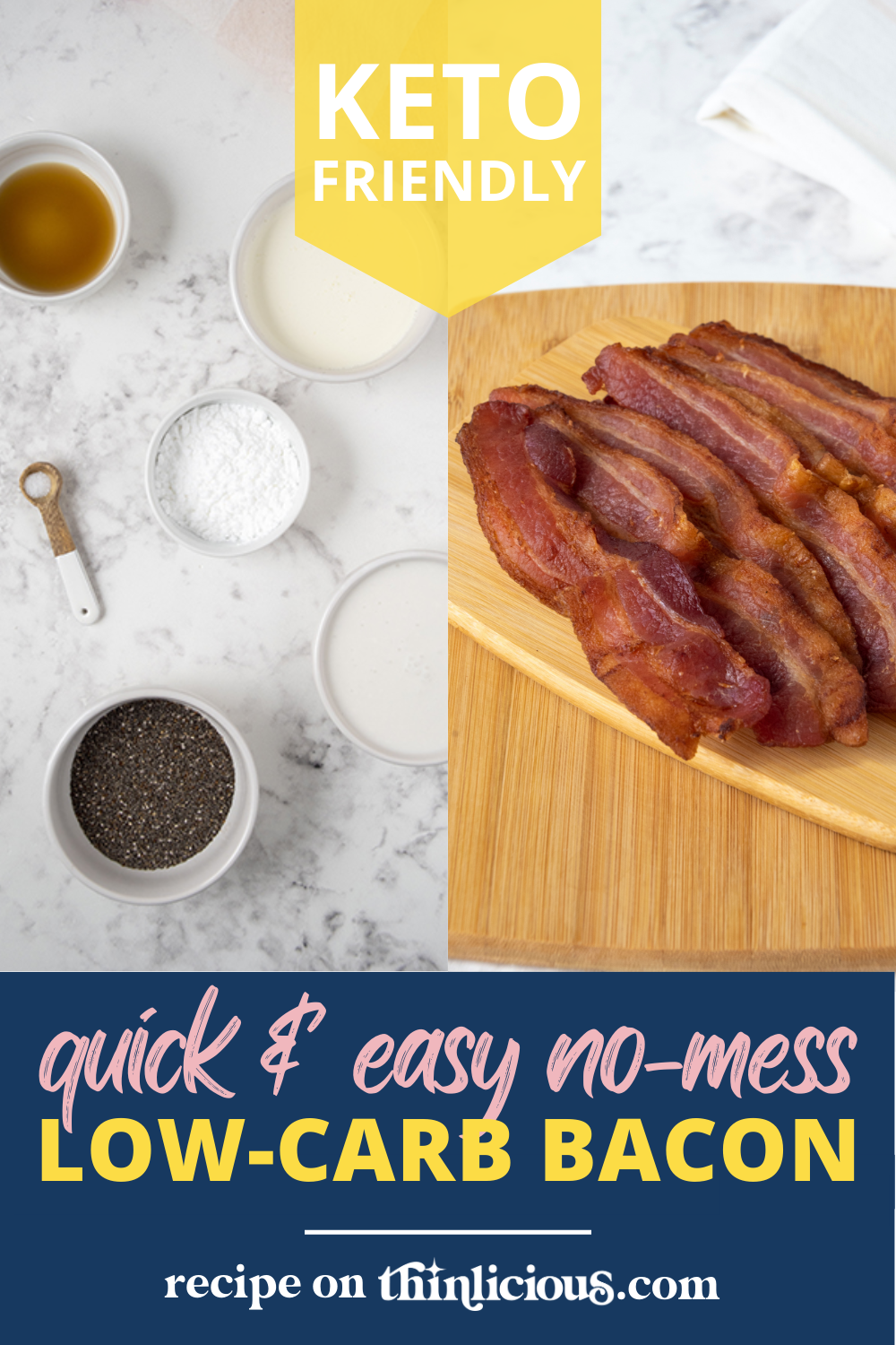 Quick & Easy No-Mess Low-Carb Bacon - Thinlicious