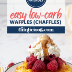 Looking for a quick, easy and tasty option that works for breakfast, dinner or a snack? You need to make these chaffles! Chaffles are low-carb waffles made from cheese and they are delicious!!!