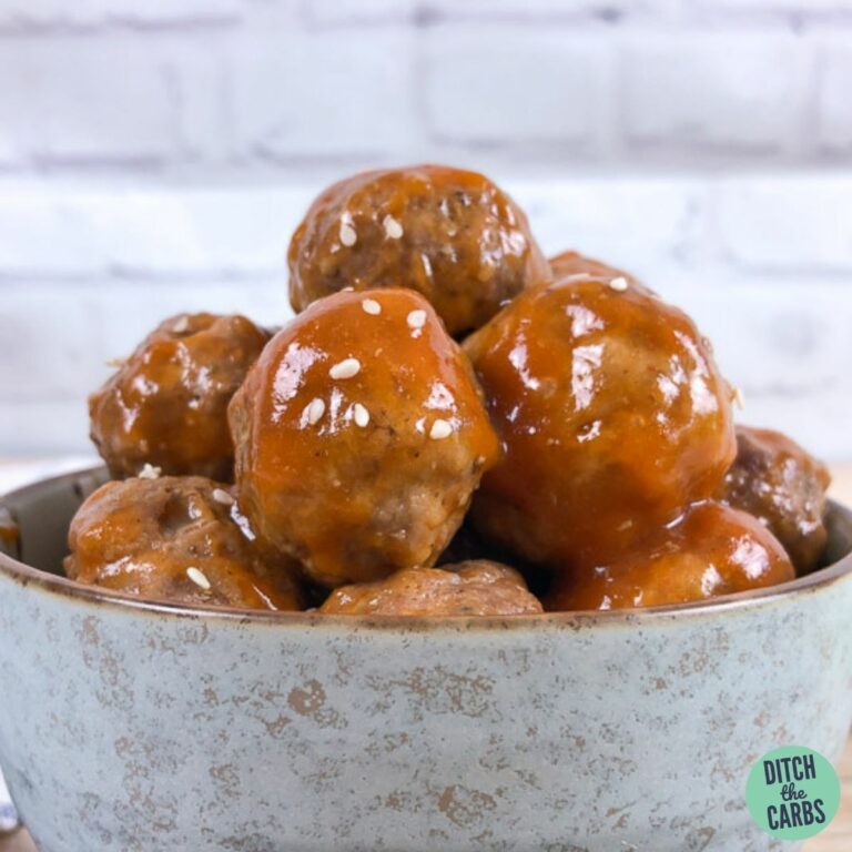 Easy Keto Sweet and Sour Meatballs (High-Protein)
