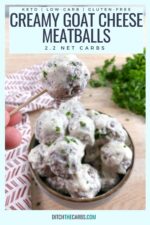 Homemade Creamy Meatballs with Goat Cheese (Keto-Friendly) - Thinlicious