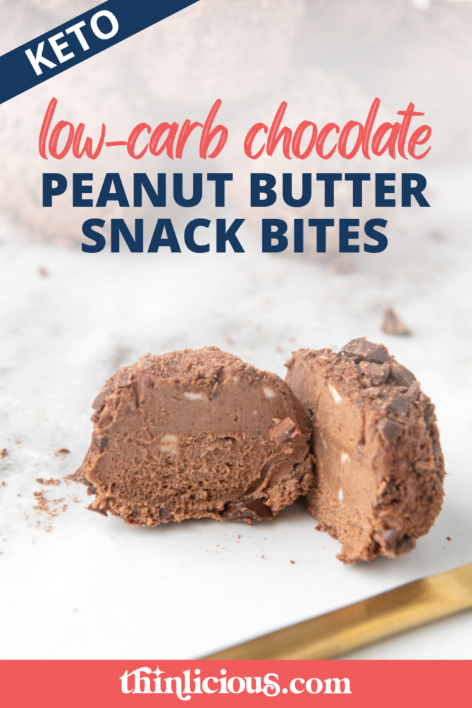 We all need a little something sweet every now and then! Luckily for all of us, these low-carb Chocolate Peanut Butter Snack Bites are the perfect solution