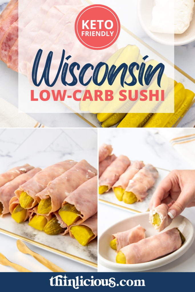 Whether you call it Lutheran Sushi, pickle roll-ups, or Wisconsin sushi, this easy low-carb recipe is a filling lunch or tasty snack!