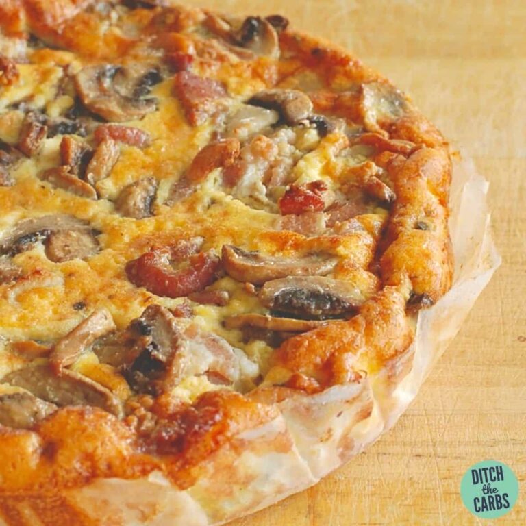 Blue Cheese Bacon And Mushroom Pie (Low-Carb)