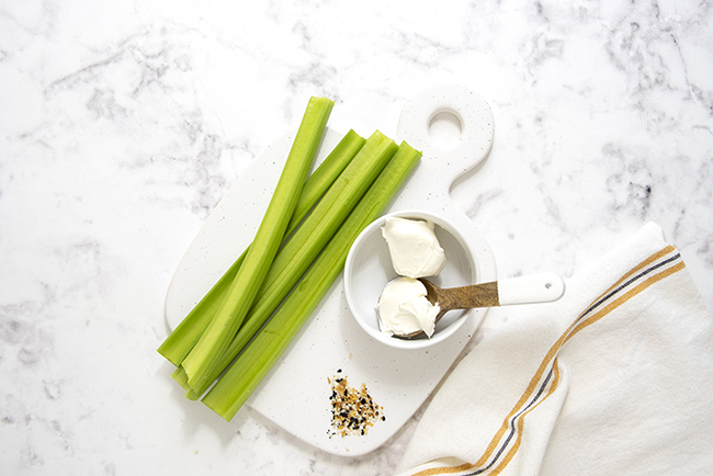 Low-carb snack, Everything But the Bagel Celery Sticks