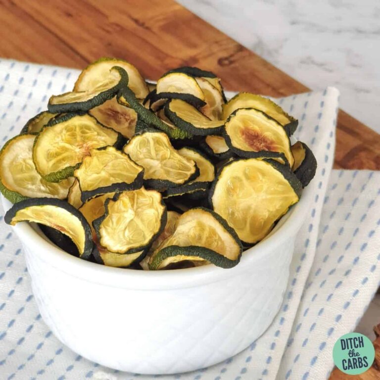 Healthy Baked Zucchini Chips (4 Flavors)