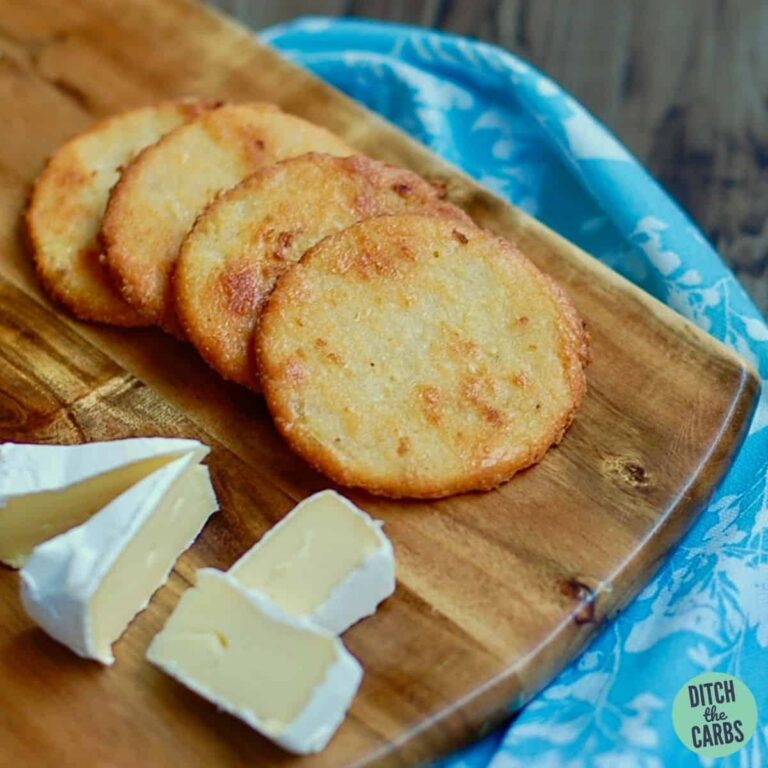 Easy Crunchy Keto Cheese Crackers (Mozzarella Dough)