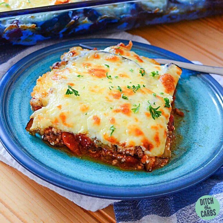 Easy Low Carb Moussaka (Cheat’s Cheese Sauce)