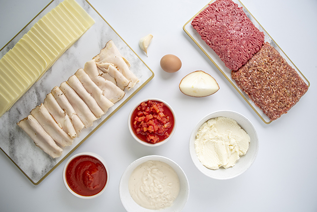 All the ingredients you need to make low-carb lasagna
