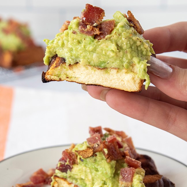 Magic Low-Carb Avocado Toast With Bacon