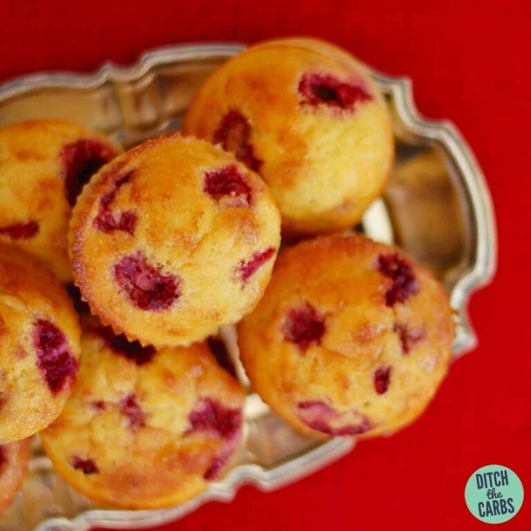 Easy Keto Berry Cupcakes (Coconut Flour)