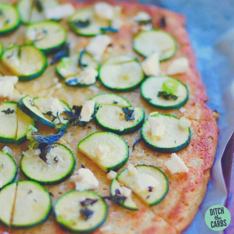Green FatHead Pizza (Vegetarian Keto Pizza)