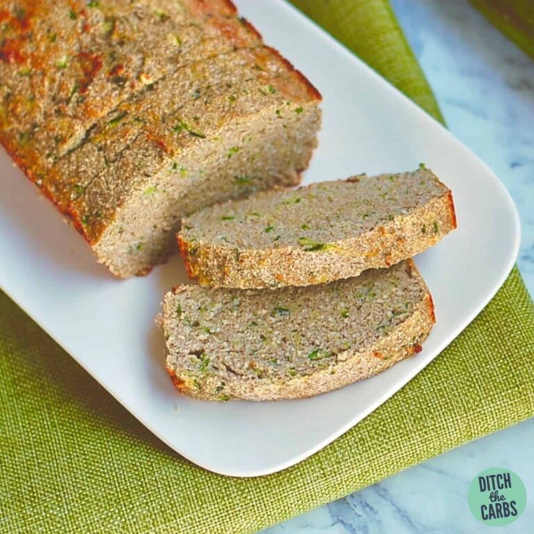 Easy Coconut Flour Low-Carb Zucchini Bread (Dairy Free)