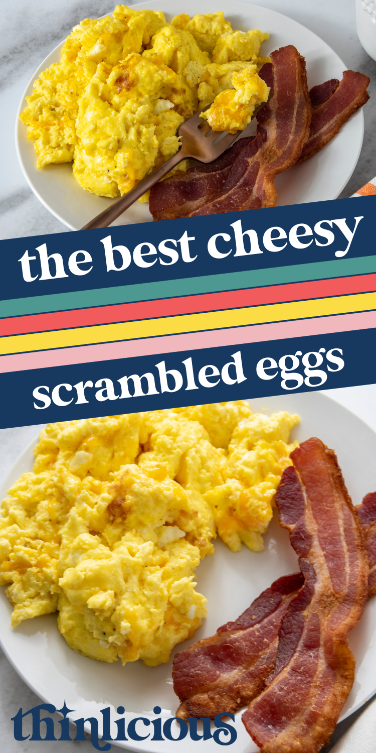 The BEST Cheesy LowCarb Scrambled Eggs Thinlicious