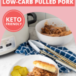 This ultra flavorful Easy Slow Cooker Low-Carb Pulled Pork recipe is a great low carb dinner option that even your pickiest eaters will love!