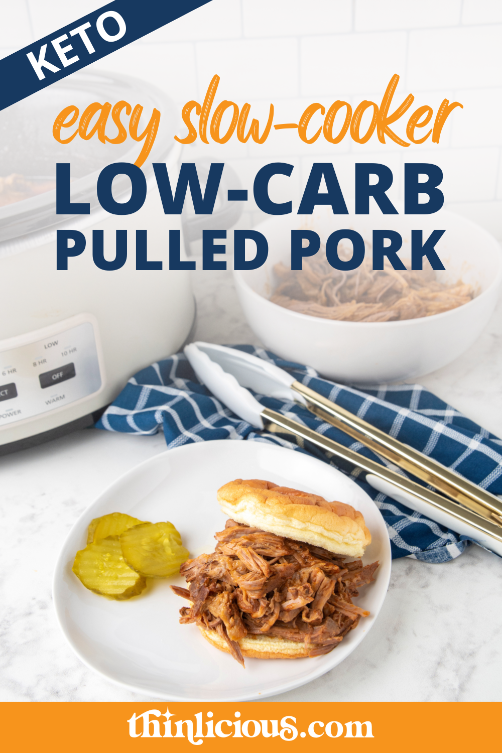 Easy Slow Cooker Pulled Pork Thinlicious