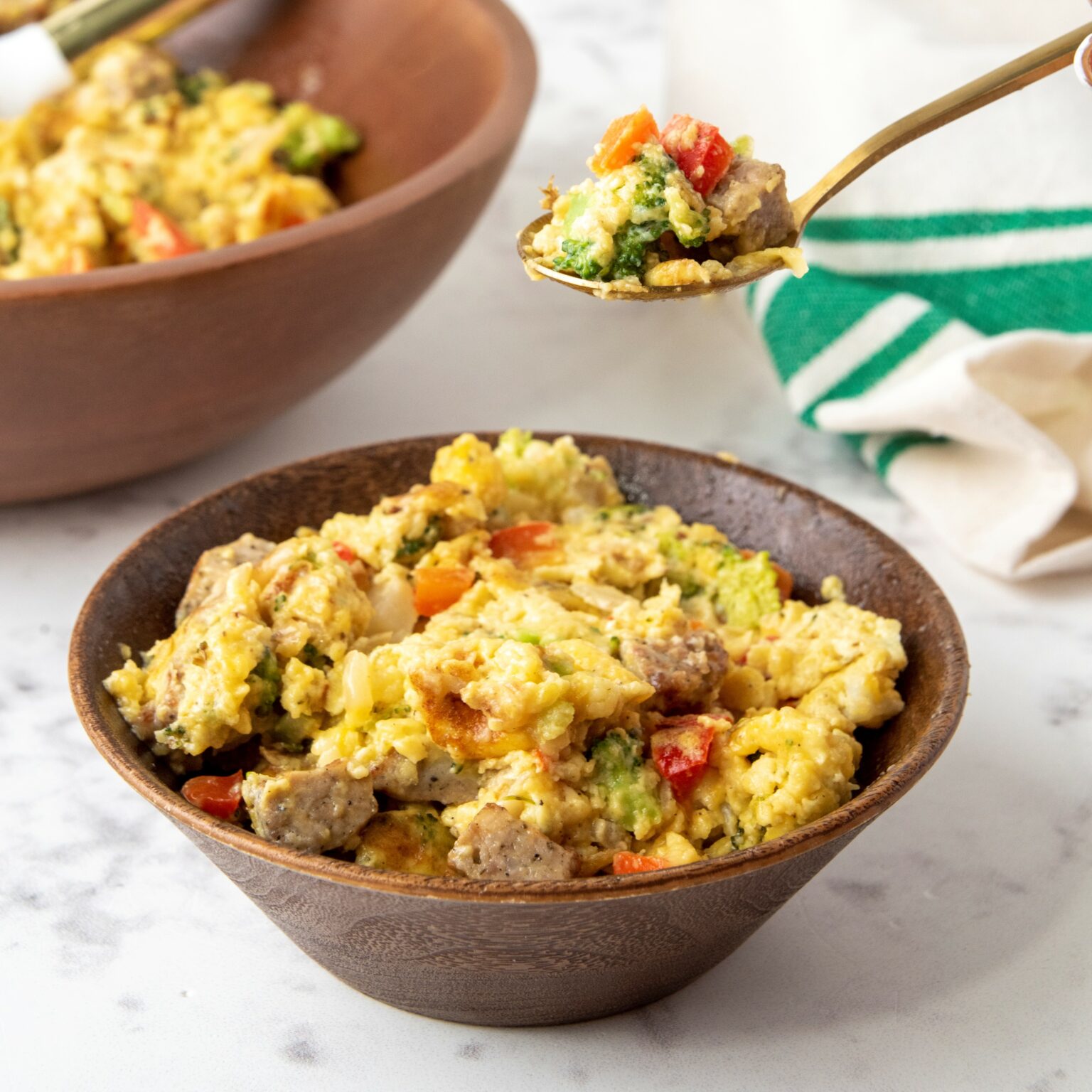 Veggie & Sausage LowCarb Egg Scramble Thinlicious