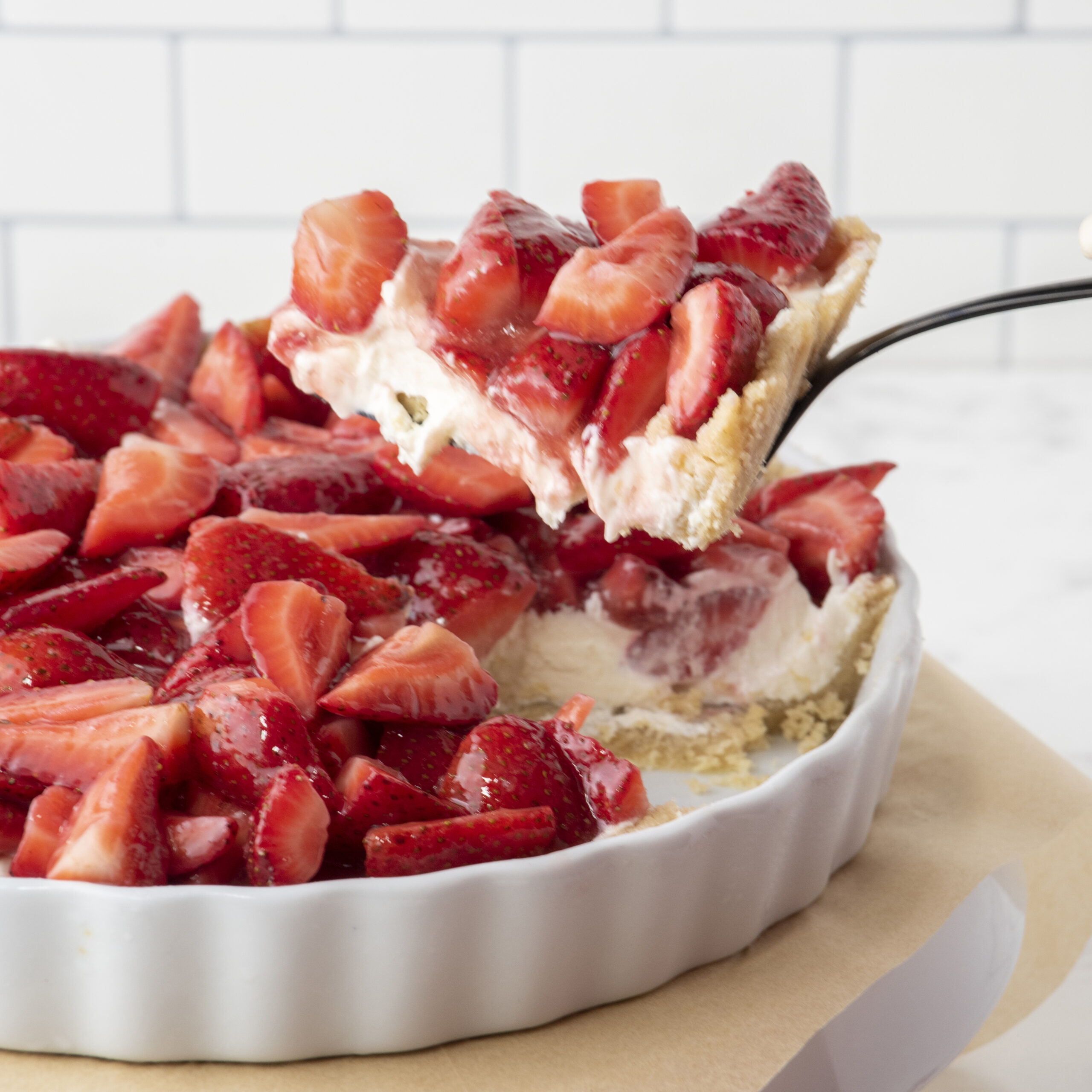 Easy Summer Strawberry LowCarb Pie Thinlicious