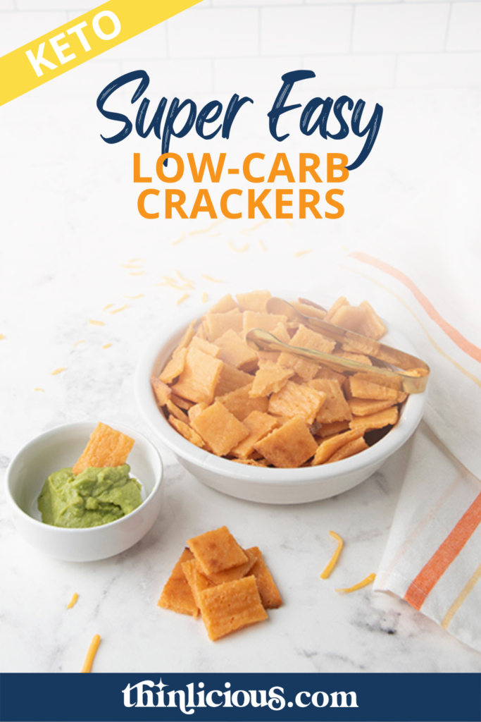 These super simple, easy-to-make low-carb crackers are crisp, cheesy and provide that satisfying crunch that we all look for in an afternoon snack!