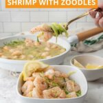 Our oh-so-easy Garlic Butter Shrimp with Zoodles is fancy enough for guests, but fast enough for every day! This one-pot, low carb shrimp recipe is big on flavor and comes together in less than 20 minutes from start to finish.