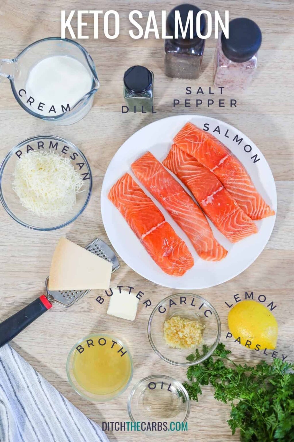 Easy Keto Salmon Recipe With Creamy Garlic Butter Sauce (One-Pan ...